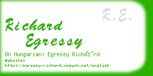 richard egressy business card